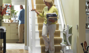 folding stairlift on a stair