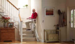 Man seated on Stairlift