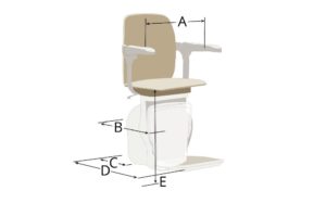 Straight Stairlift Dimensions