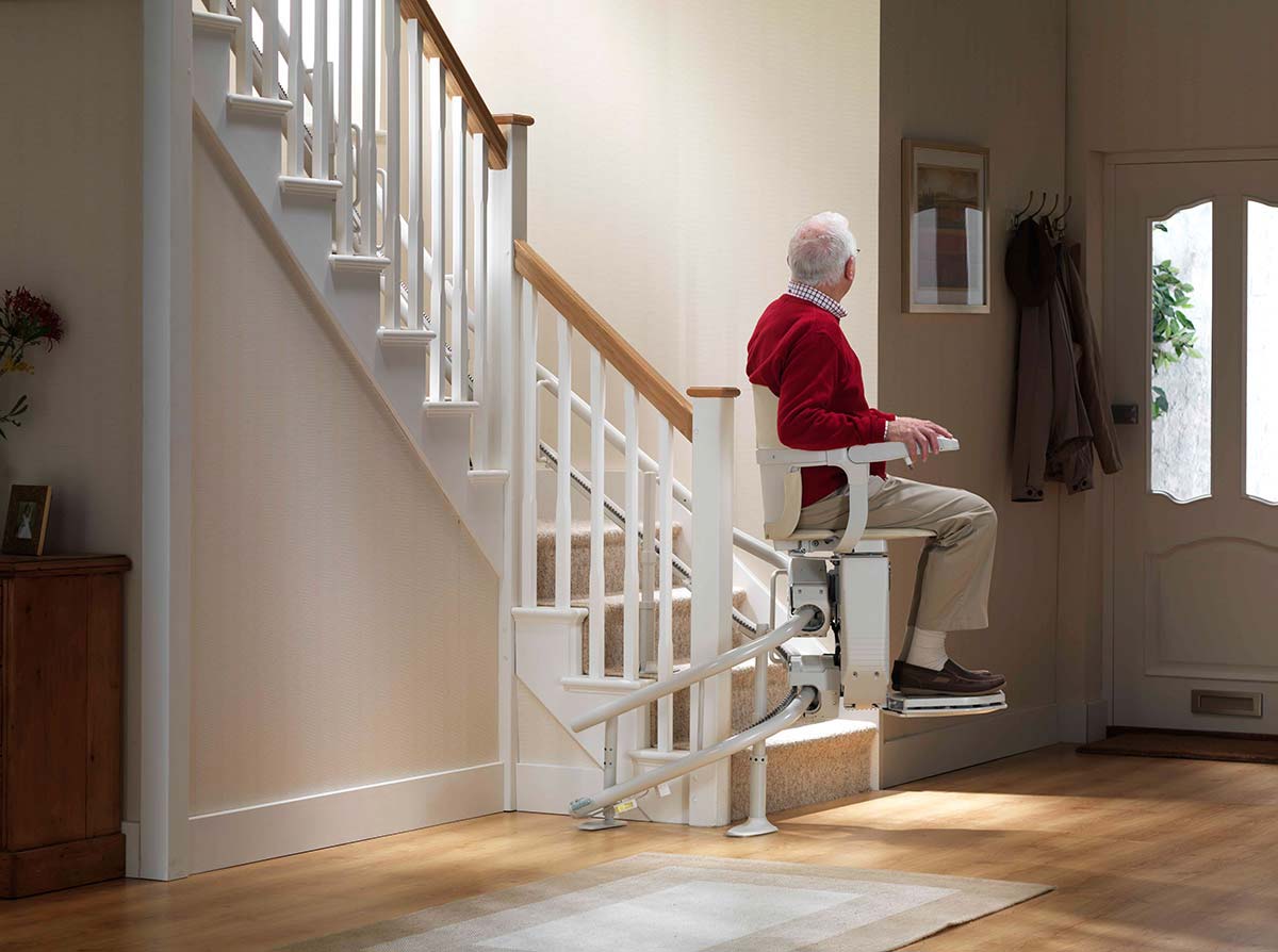 curved rail stairlift dimensions
