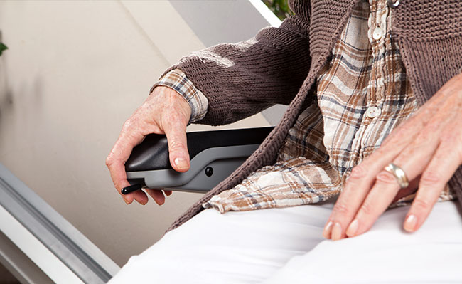 armrest of a stairlift handcontrol