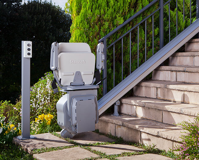 chair elevator for outdoor stairs