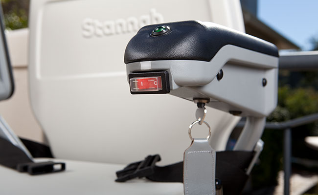stairlift armrest button on off